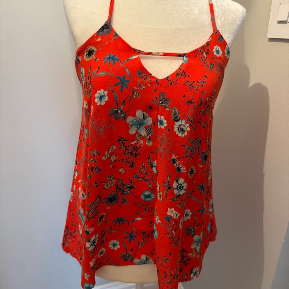 Blue Rain Red and Blue Camisole Top